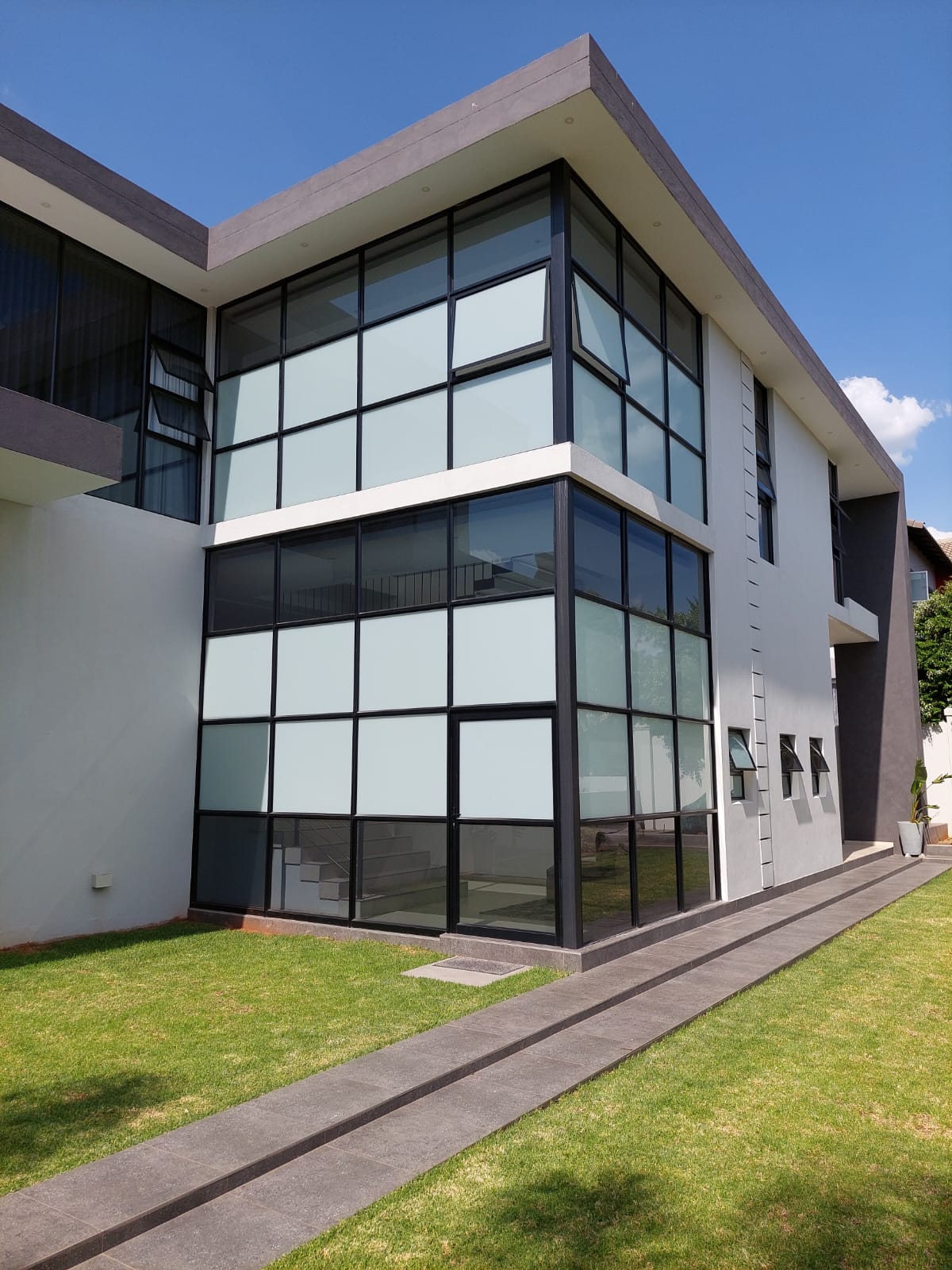 Modern Glass House Facade